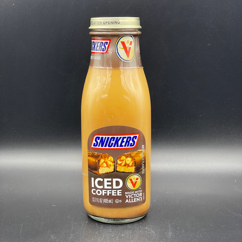 Victor Allen’s Snickers Flavoured Iced Coffee, Glass Bottle 405ml (USA)