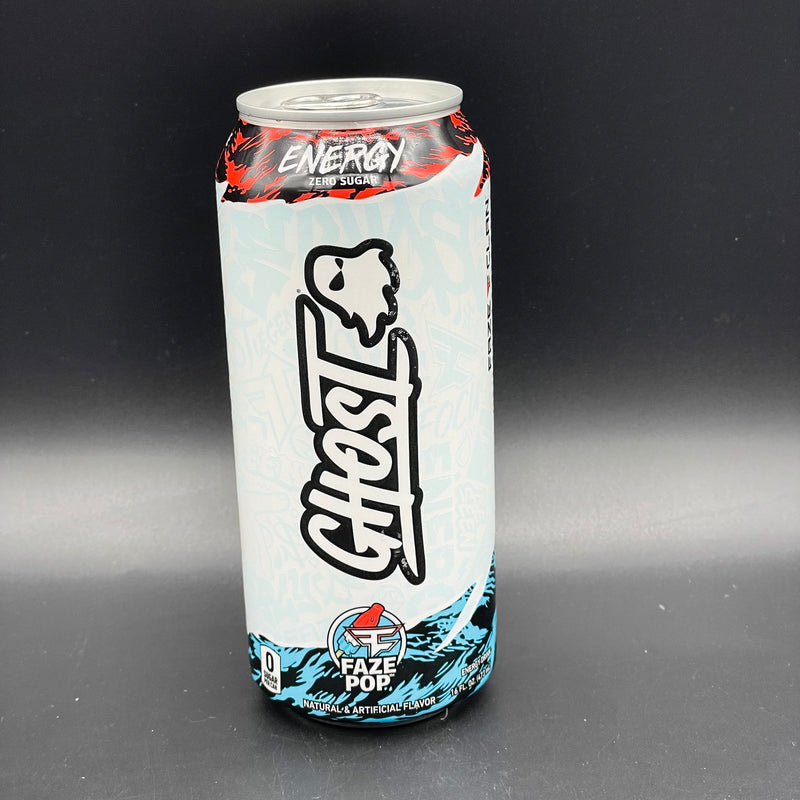 NEW Ghost Energy, Faze Pop Flavour - Zero Sugar, 10 Calorie, Energy Drink 473ml (USA)