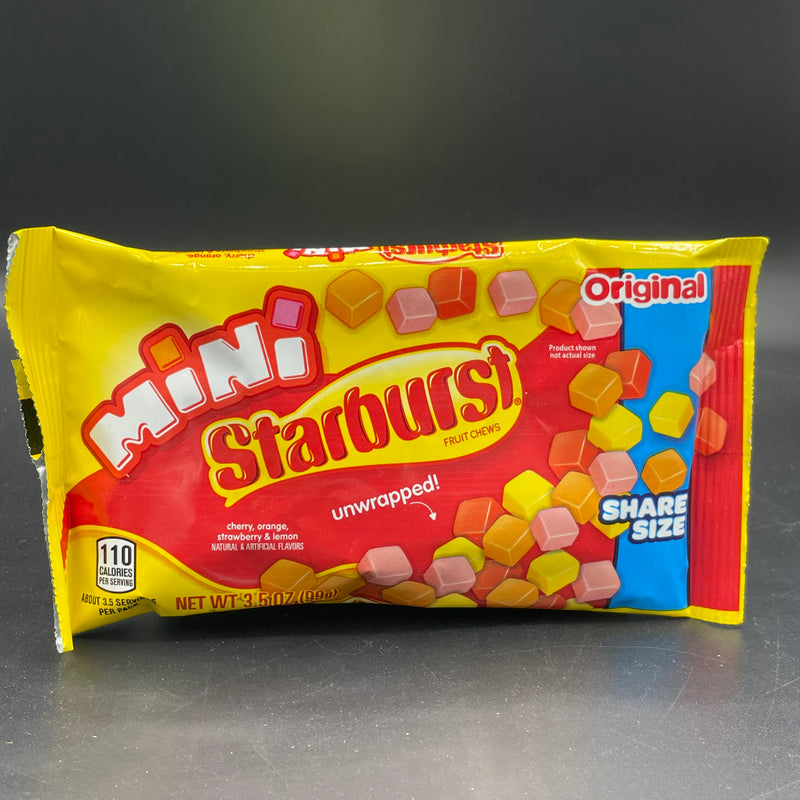 Mini Starbursts Fruit Chews - Original Flavour! Unwrapped, Share Size 99g (USA)