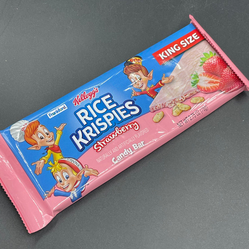 NEW Kelloggs Rice Krispies Strawberry Candy Bar - King Size 78g (USA) LIMITED EDITION