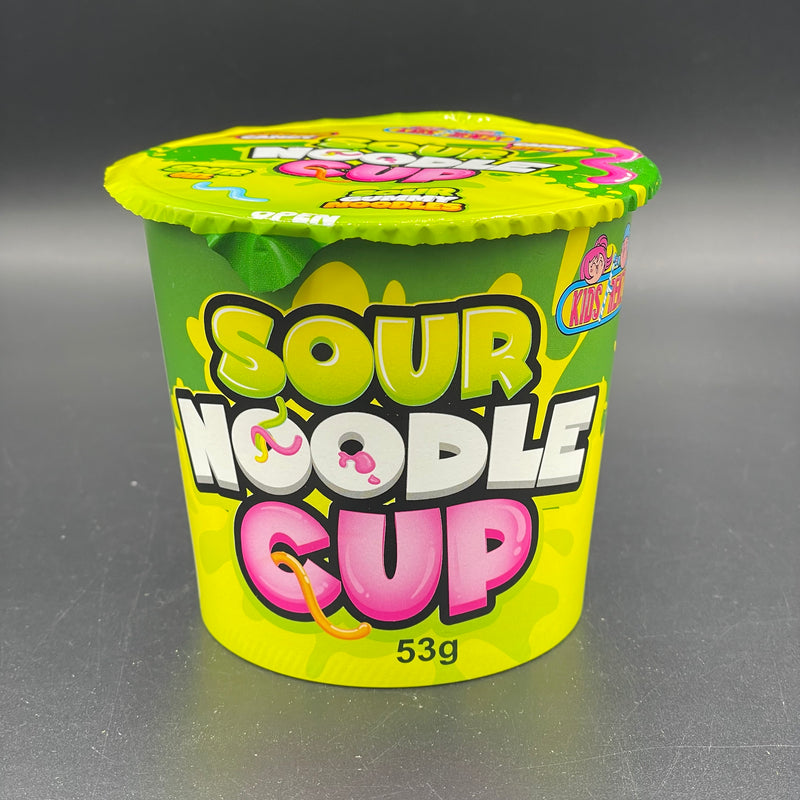 Kids Frenzy - Sour Candy Noodle Cup! Comes With: Candy Stick, Sour Gummy Noodles, Popping Candy, & Sour Gel. Green Cup, 53g (ASIA) VIRAL CANDY