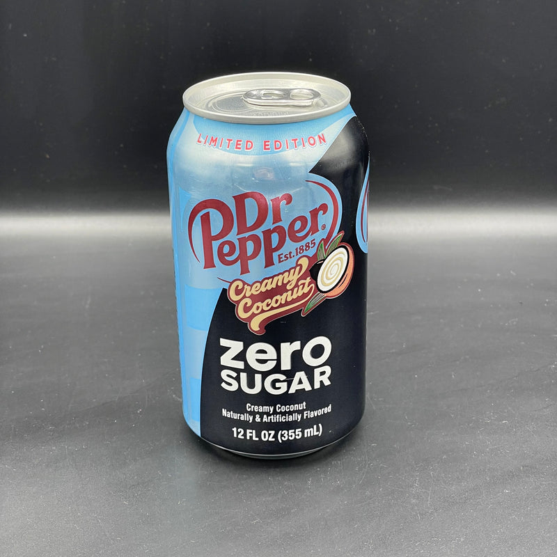 Dr Pepper ZERO SUGAR - Creamy Coconut Flavour, 355ml (USA) NEW