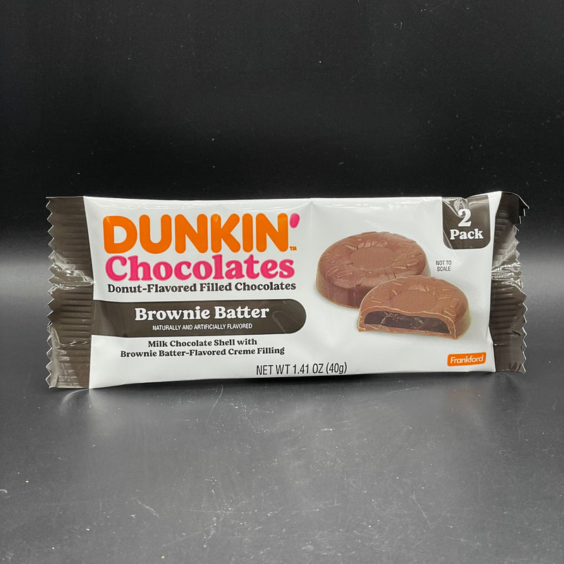 NEW Dunkin Chocolates, Donut-Flavoured Filled Chocolates - Brownie Batter Flavour 40g (USA) NEW