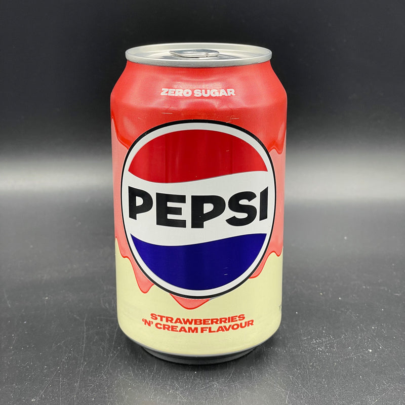 Pepsi ZERO SUGAR - Strawberries N Cream Flavour Cola, 330ml (UK)