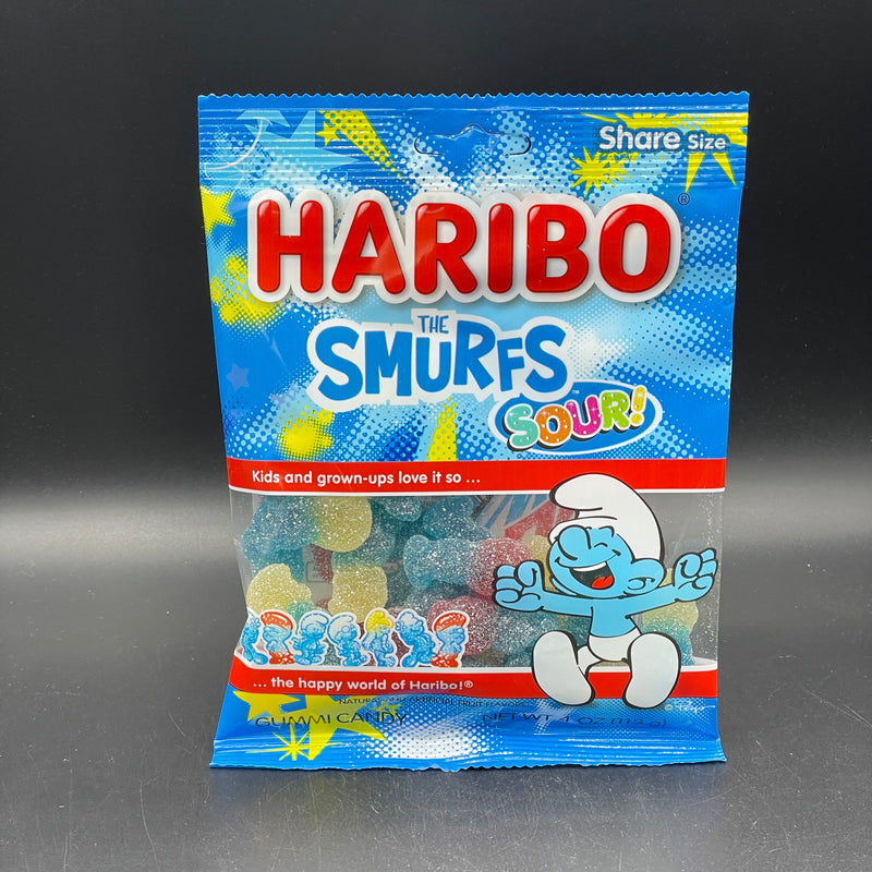 Haribo - Sour Smurfs Gummy Candy, 113g (USA)