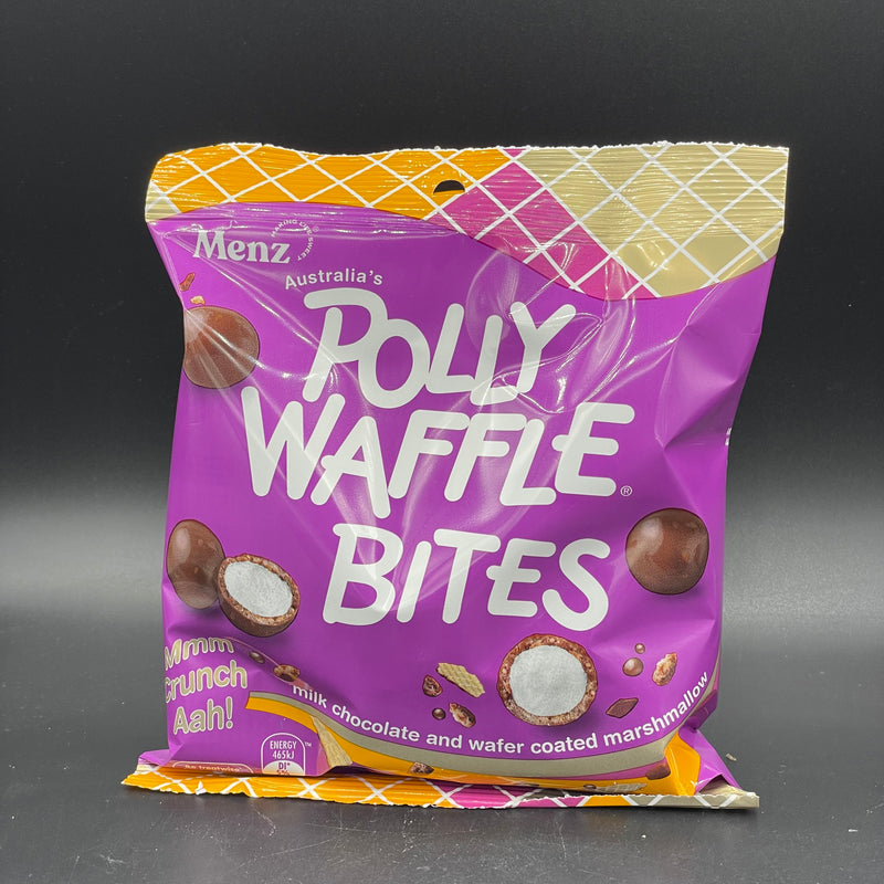 NEW Menz Polly Waffle Bites - Milk Chocolate and Wafer Coated Marshmallow 125g (AUS) LIMITED STOCK