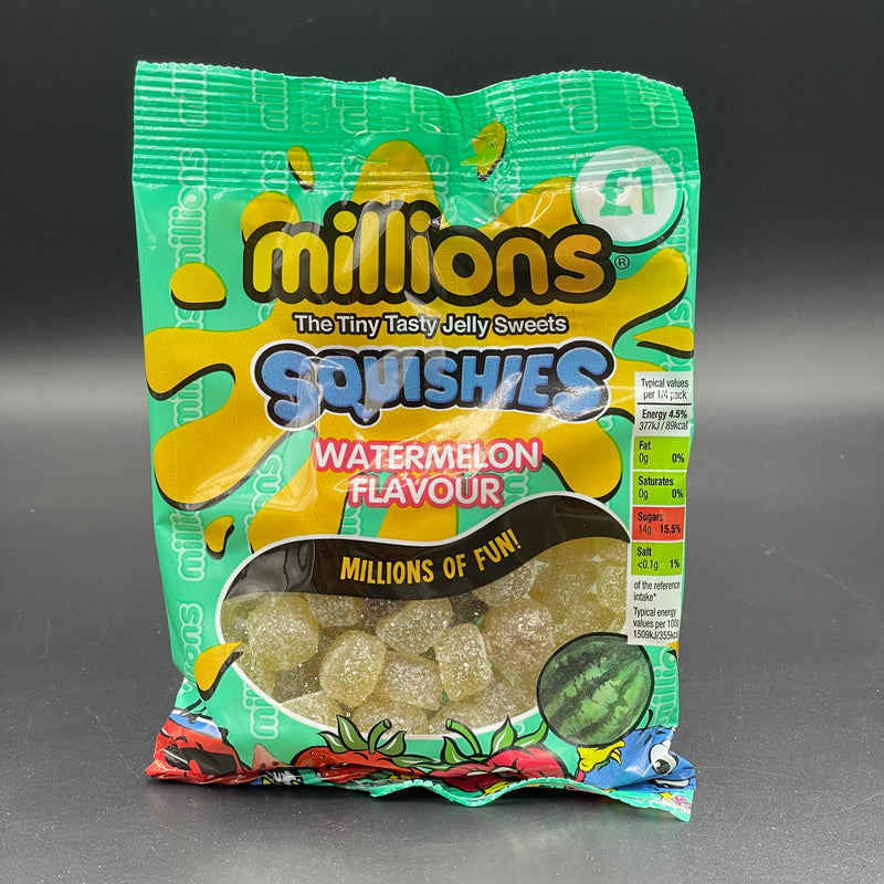 Millions Candy Squashies Watermelon Flavour! The Tiny Tasty Jelly Sweets 120g Bag (UK)