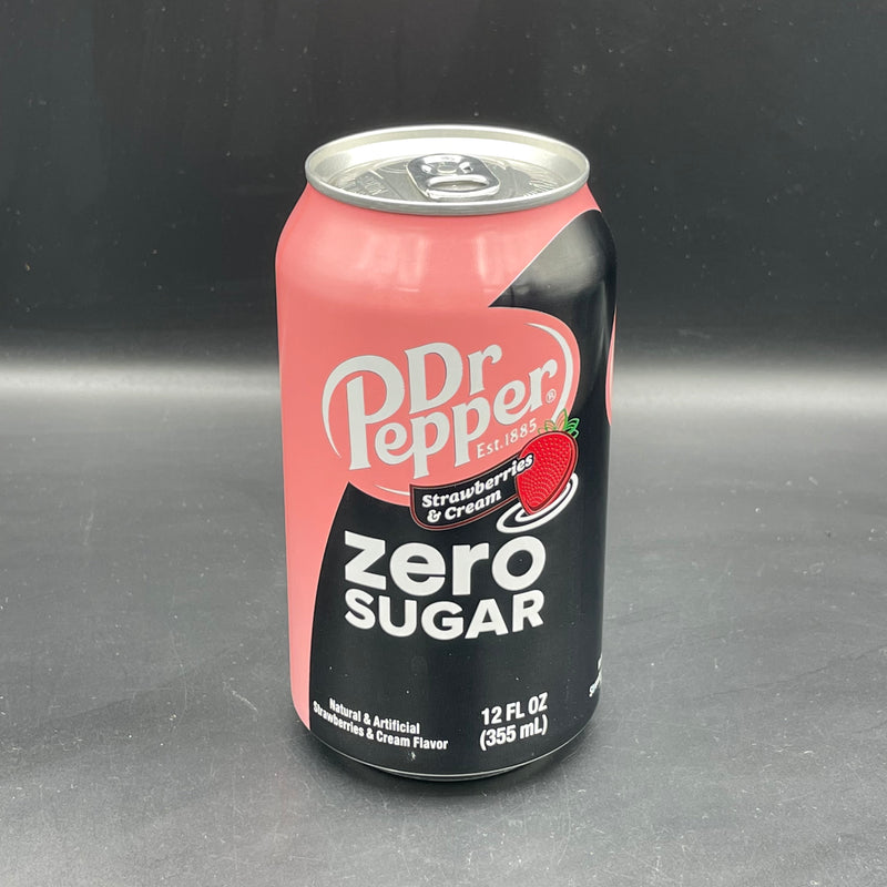 Dr Pepper ZERO SUGAR - Strawberries & Cream Flavour, 355ml (USA)