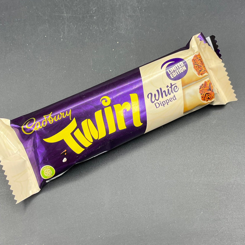 Cadbury Twirl - White Dipped! Milk Chocolate Centre, Coated in White Chocolate 43g (UK) LIMITED EDITION