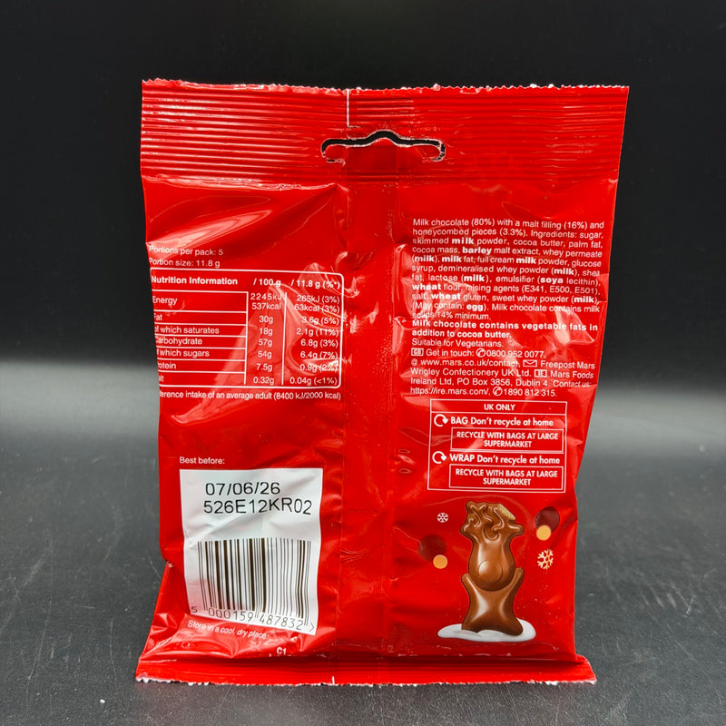 Maltesers Mini Reindeer 2 Pack - 1x Original Flavour & 1x Gingerbread Flavour Milk Chocolate, Mini Reindeer! 5 Mini Reindeer, 59g Each (UK) SEE DESCRIPTION!