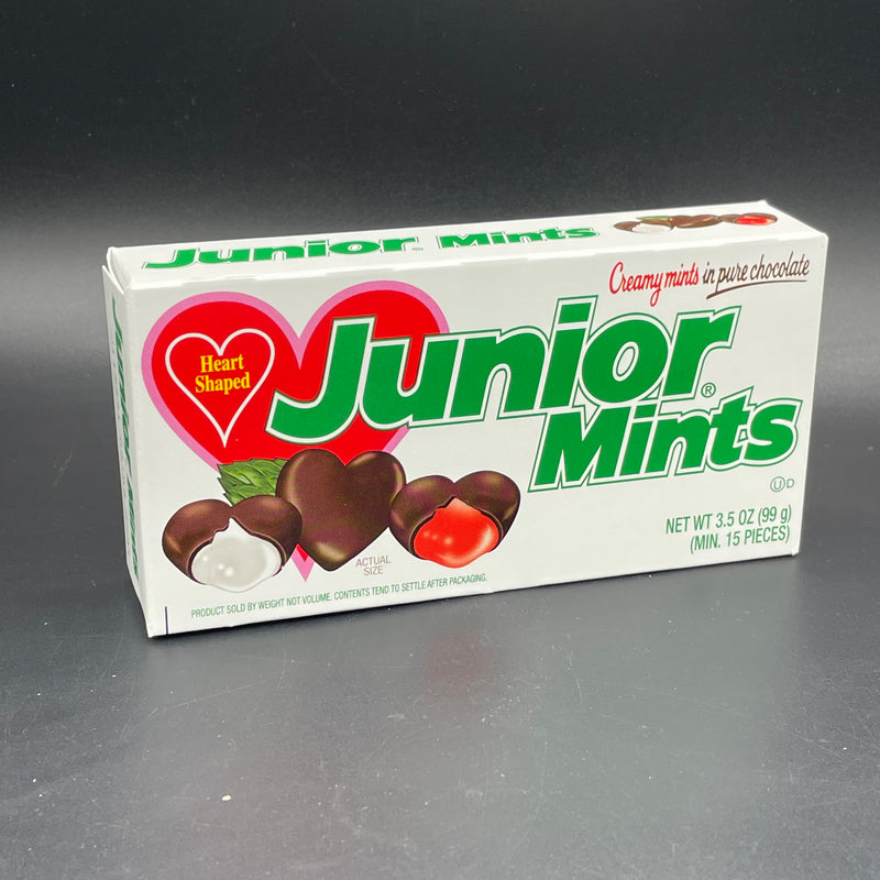 NEW Junior Mints Valentine Hearts - SPECIAL red mint cream! 99g (USA) VALENTINES DAY RELEASE