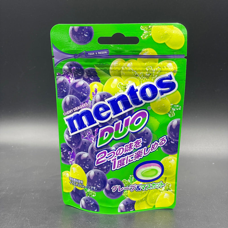 NEW Japanese Mentos DUO, Grape and Muscat Flavour 45g Bag (JAPAN) LIMITED STOCK