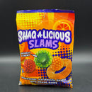 Shaq A Licious - SLAMS! Strawberry, Watermelon, Orange, & Mango Flavoured Gummies 147g (USA)