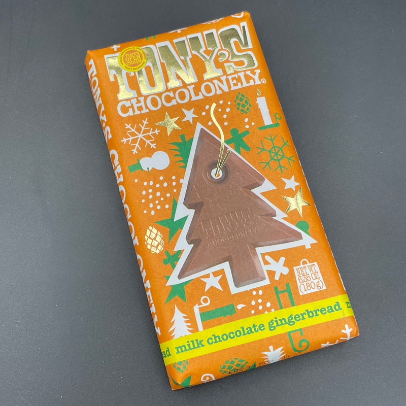 NEW Tony’s Chocolonely - Milk Chocolate Gingerbread Bar 180g (EURO) CHRISTMAS EDITION