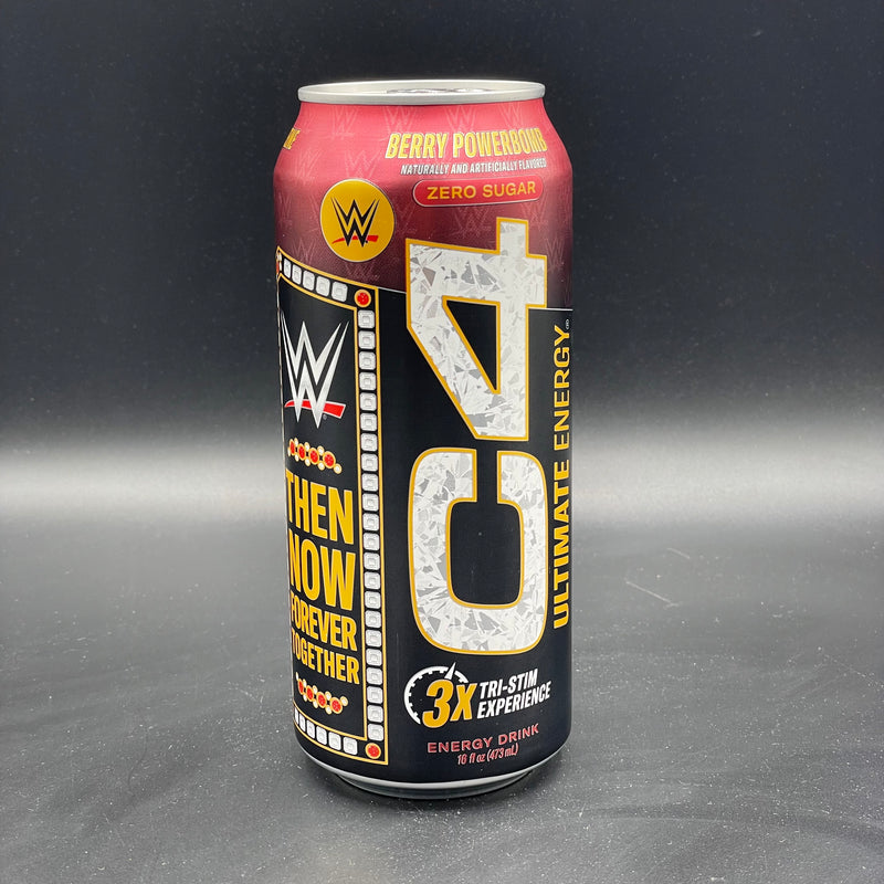 C4 ULTIMATE Energy - WWE Edition - Tri-Stim Experience, Carbonated Pre-Workout, Zero Sugar, Berry Powerbomb Flavour, 473ml (USA)