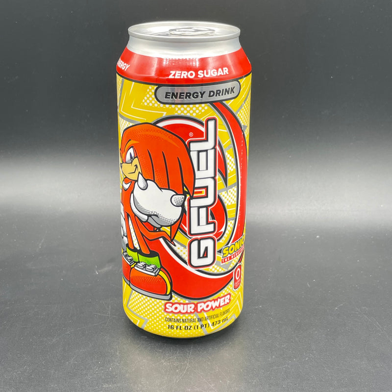 NEW G Fuel Energy Drink - Inspired by Sonic The Hedgehog, Knuckles Sour Power Flavour! Energy & Focus, Zero Sugar 473ml (USA) LIMITED EDITION