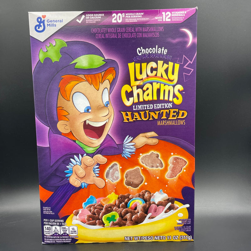 NEW LIMITED EDITION Chocolate Lucky Charms Cereal with HAUNTED Marshmallows 311g (USA)