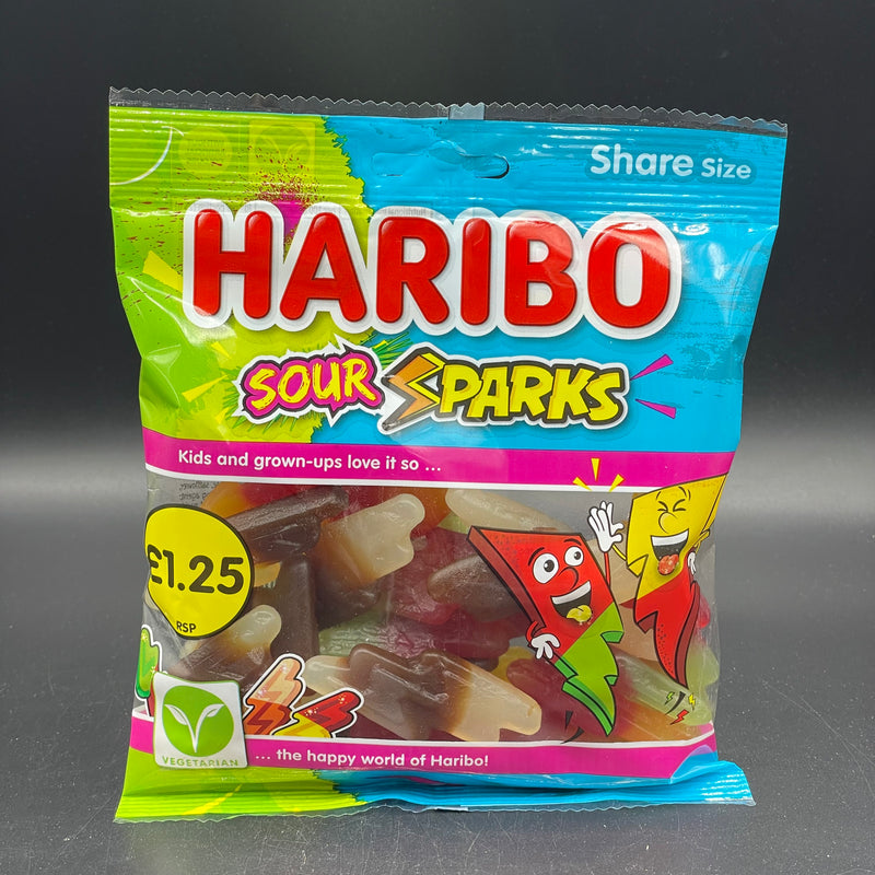Haribo - Sour Sparks, Share Size Gummy Candy 140g (UK)