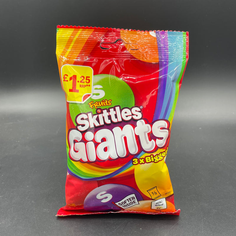 NEW Skittles GIANTS Fruits Flavour (3x Bigger, Softer Inside) 116g (UK)