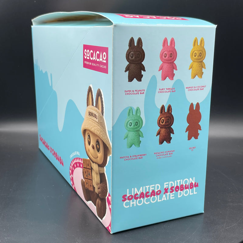CASE OF 5 - SoCacao X SOBUBU, Limited Edition Chocolate Doll. Blind Box, 1 of 5 Flavours PLUS Potential SECRET Flavour! 5x 65g (MIDDLE EAST) LIMITED EDITION