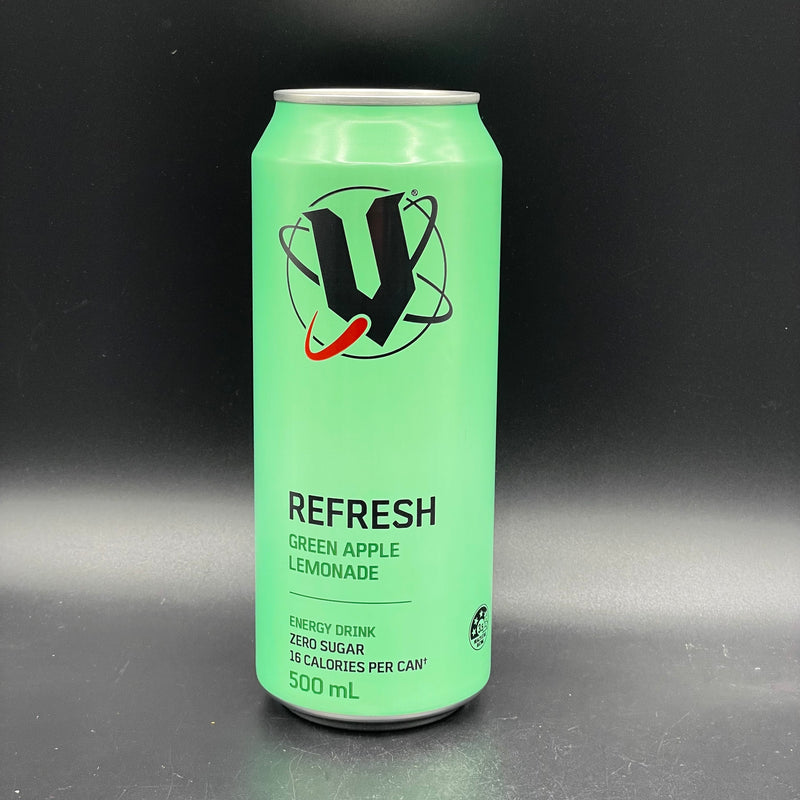 NEW V Refresh - Green Apple Lemonade - Zero Sugar Energy Drink 500ml (AUS) NEW