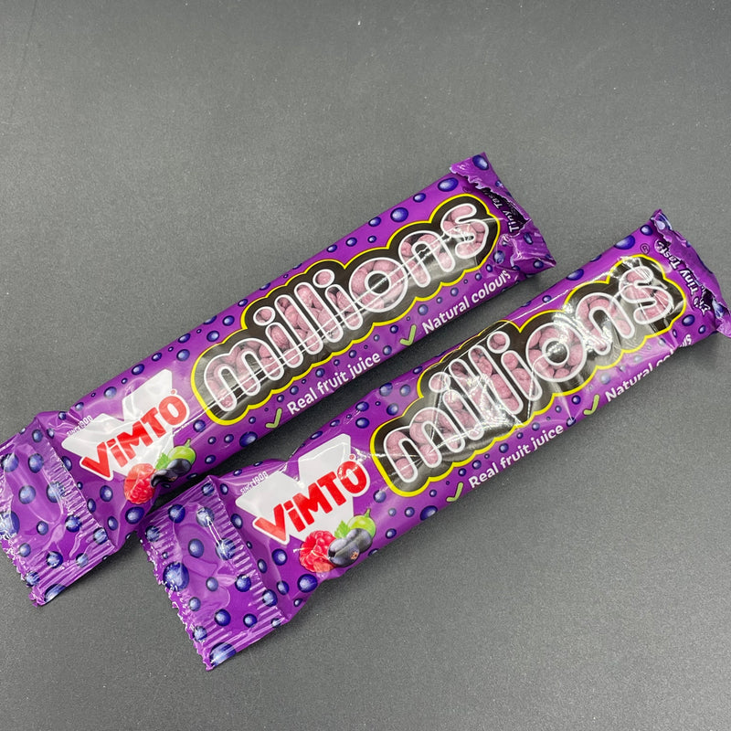 SPECIAL 2-Pack Millions Candy Tube - Vimto Flavour! 40g Each (UK) SPECIAL RELEASE