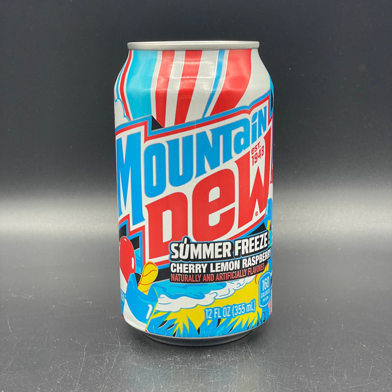 MTN DEW (Mountain Dew) Summer Freeze - Cherry Lemon Raspberry Flavour! 355ml (USA)