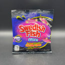 Swedish Fish Mini - GLOWUPS! Strawberry-Watermelon Flavour with Edible Confetti that Glows Under Blacklight! 87g (USA)