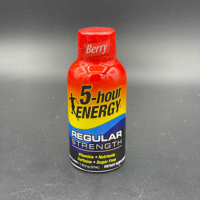 5 Hour Energy - Berry Flavour. Regular Strength 57ml (USA) LIMITED STOCK