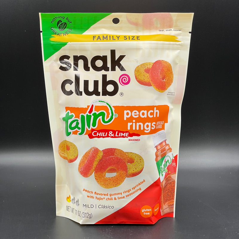 Snak Club - Tajin Chili & Lime Seasoned Peach Rings! Family Size 312g (USA)
