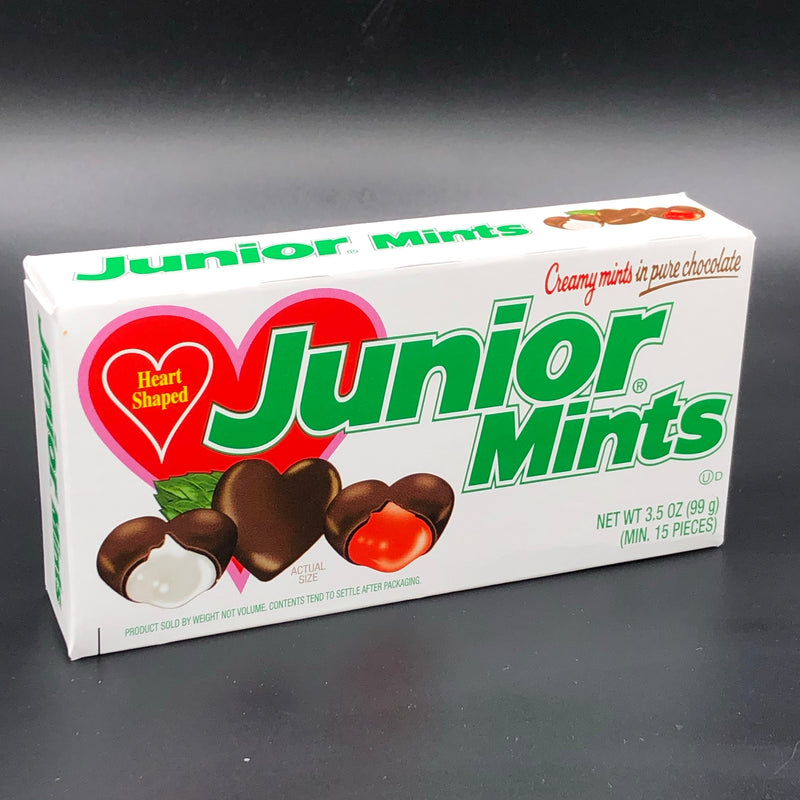 NEW Junior Mints Valentine Hearts - SPECIAL red mint cream! 99g (USA) VALENTINES DAY RELEASE