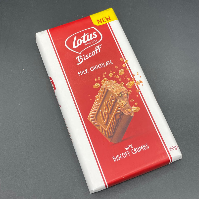 NEW Lotus Biscoff Milk Chocolate Block With Biscoff Crumbs (Speculoos Cookie) 180g (UK) SPECIAL