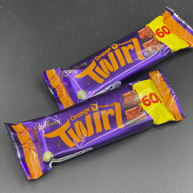 2-Pack Cadbury Twirl - Orange Flavoured! 43g Each (UK) LIMITED EDITION