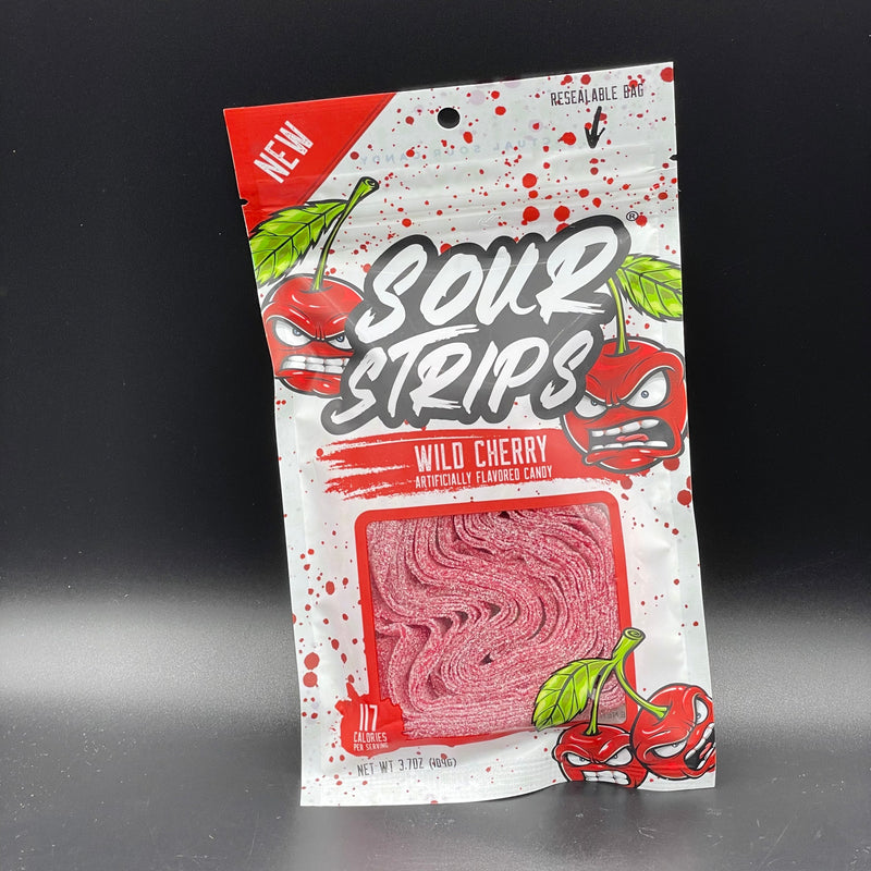 NEW Sour Strips - Wild Cherry Flavour 104g (USA) SPECIAL