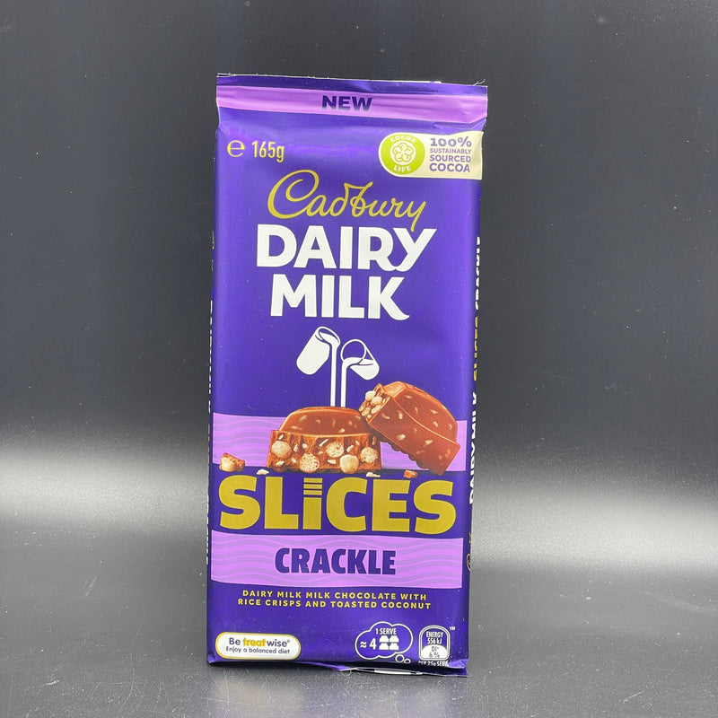 NEW Cadbury Dairy Milk SLICES Crackle Block 165g (AUS) SPECIAL EDITION