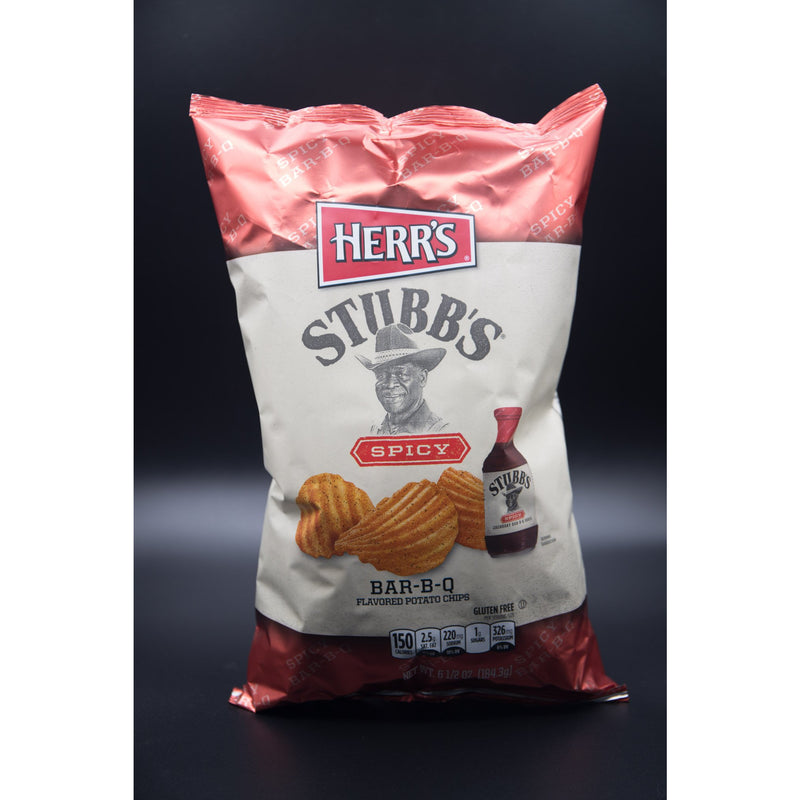 Herr's Stubb's Spicy Bar-B-Q Flavored Potato Chips 184g (USA) SHORT DATE