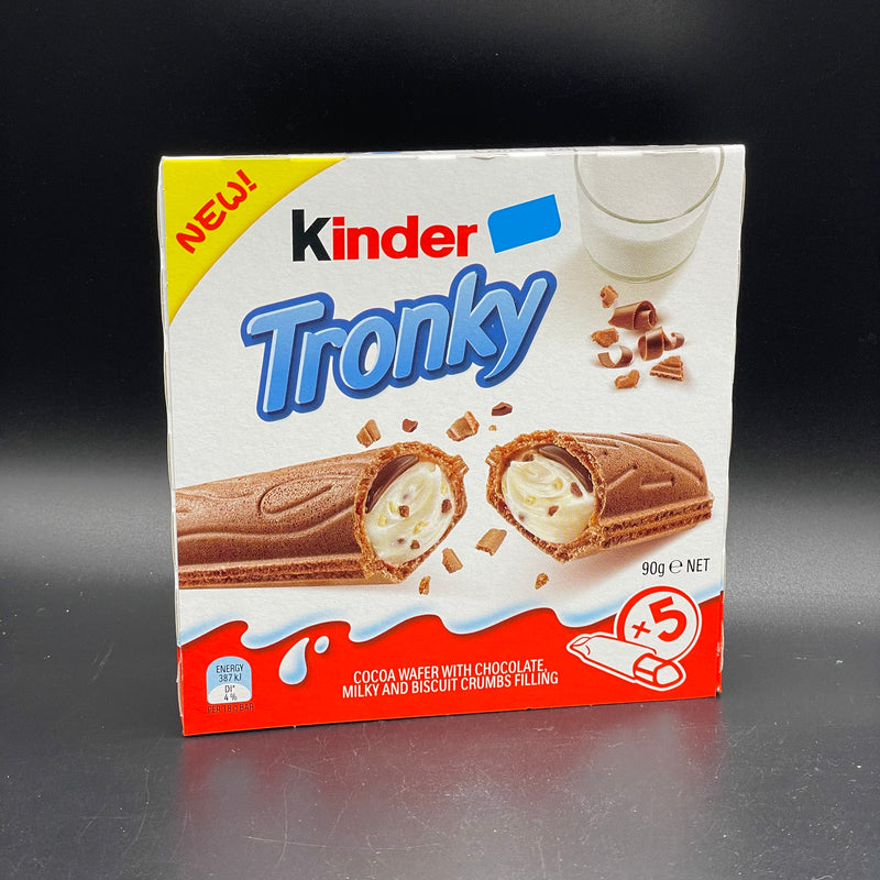 NEW Kinder Tronky 5 Pack - Cocoa Wafer with Choc, Milky & Biscuit Crumb Filling 90g (AUS) NEW