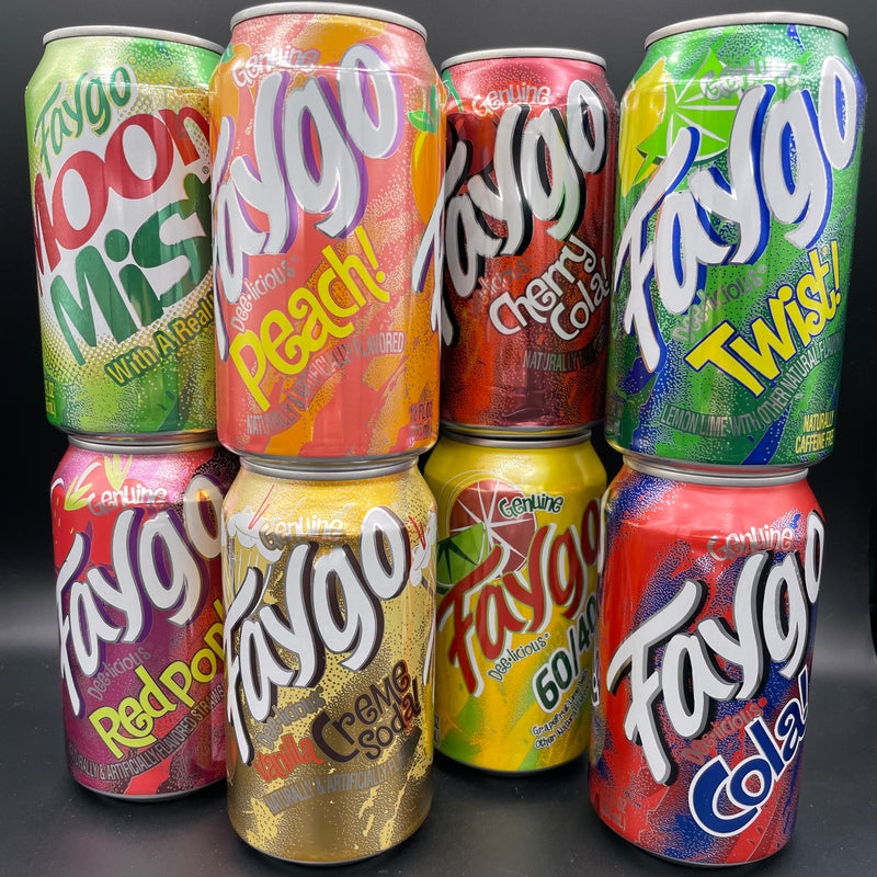SPECIAL - MIXED 12 Pack Faygo Case of drinks! 355ml per can (USA) SPECIAL