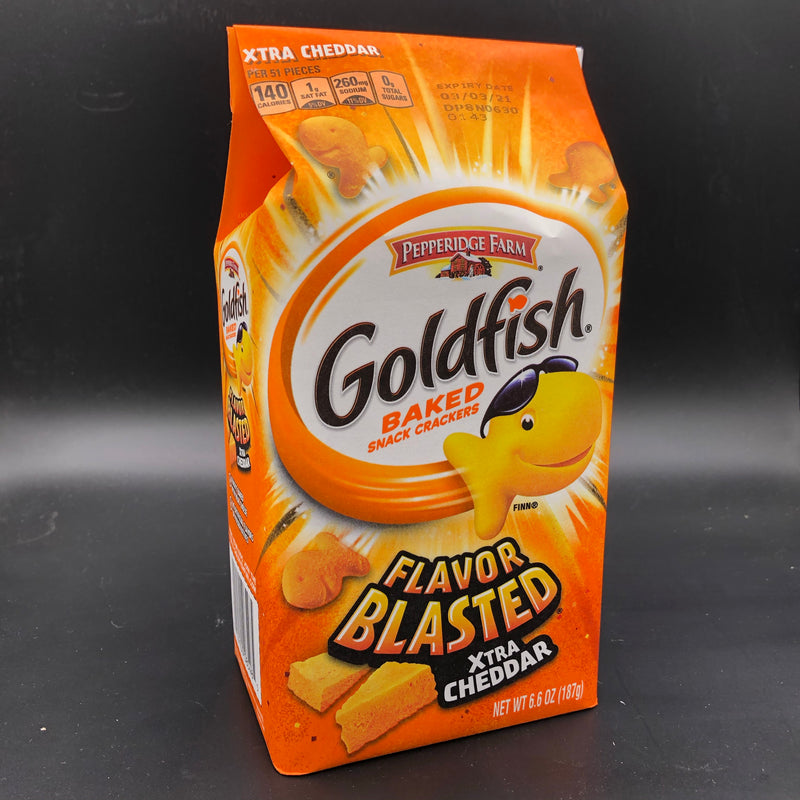 Pepperidge Farm Goldfish Baked Snack Crackers - Flavor Blasted Xtra Cheddar 187g (USA)