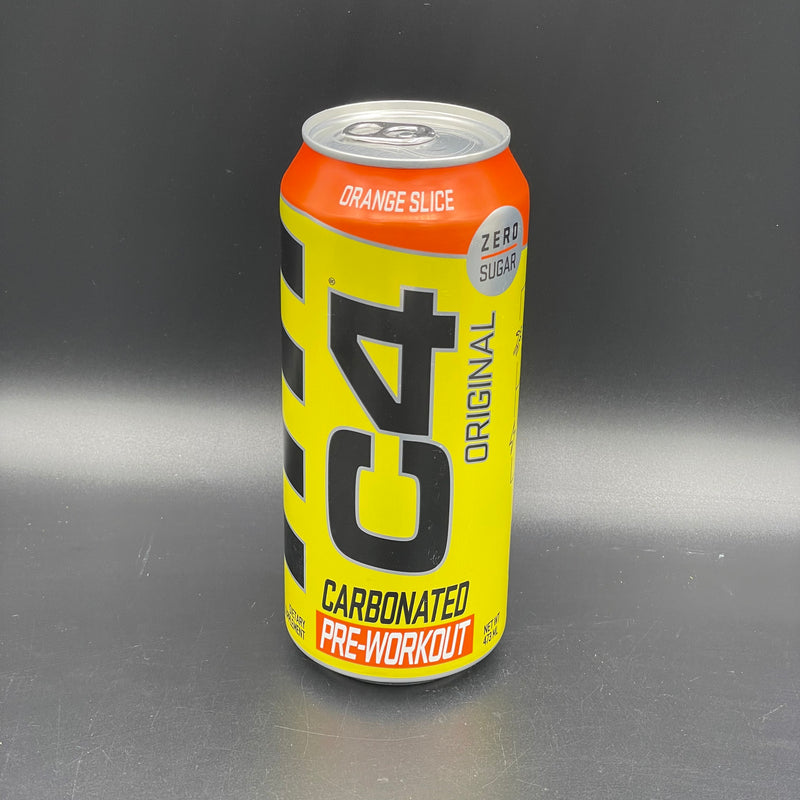 C4 Energy Original - Carbonated Pre-Workout, Zero Sugar, Orange Slice Flavour, 473ml (USA)