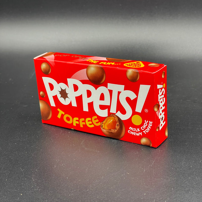 Poppets! Toffee - Milk Choc Coated Chewy Toffee 39g (UK) NEW