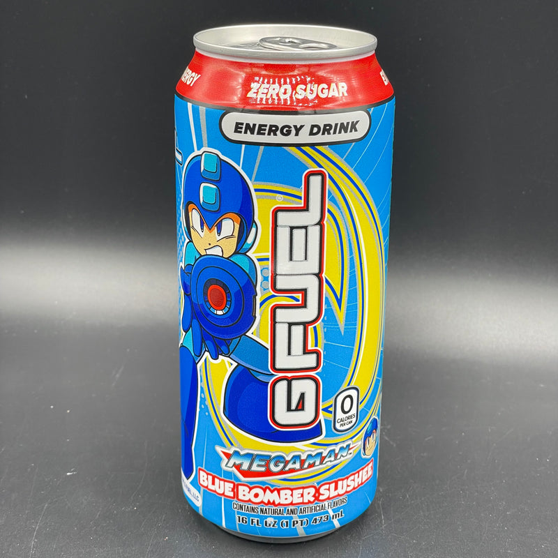 NEW G Fuel Energy Drink - Blue Bomber Slushie Flavour! Inspired by MEGAMAN! Energy & Focus, Zero Sugar 473ml (USA)