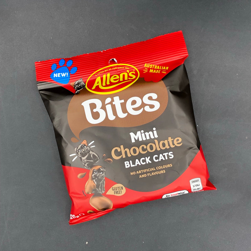 NEW Allen’s Bites Mini Chocolate Black Cats 120g (AUS) NEW