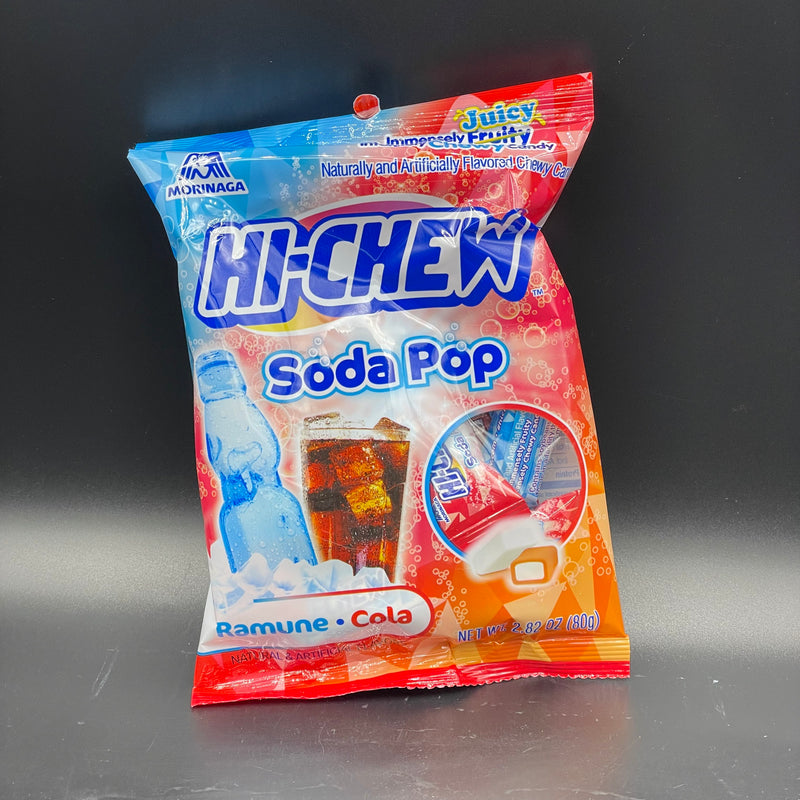 Hi-Chew Soda Pop! Ramune & Cola Flavours, 80g Bag (Japan)