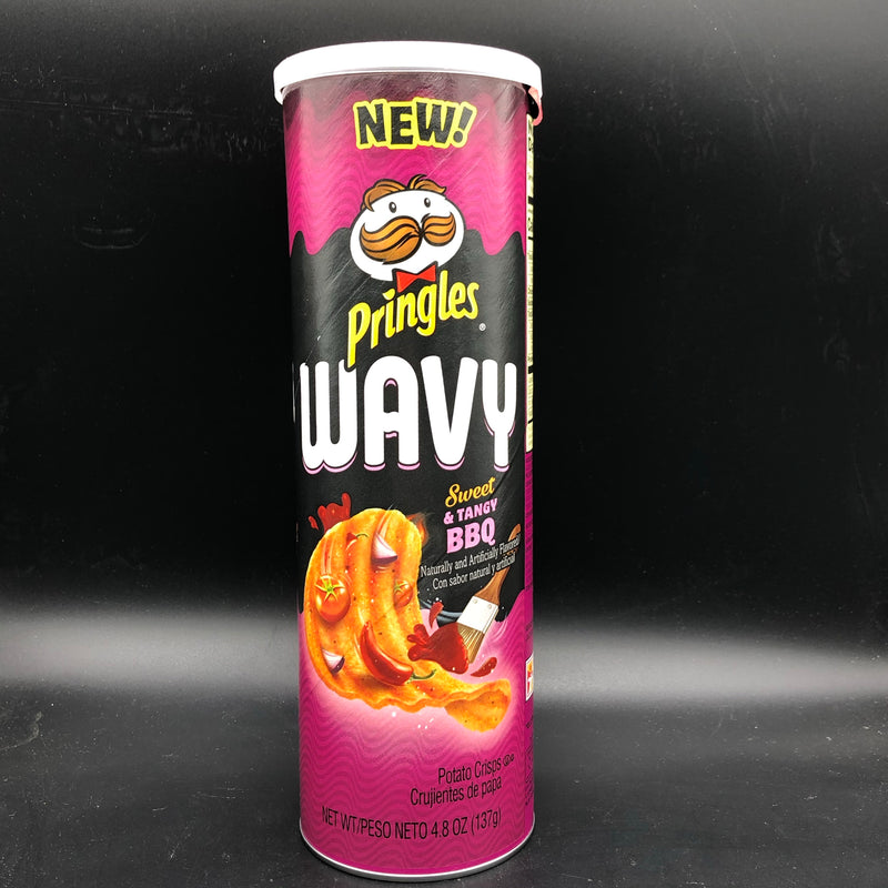 Pringles Wavy Sweet & Tangy BBQ Flavour Potato Crisps 137g (USA)