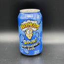 Warheads - Sour Blue Raspberry Flavoured Soda, 355ml (USA)