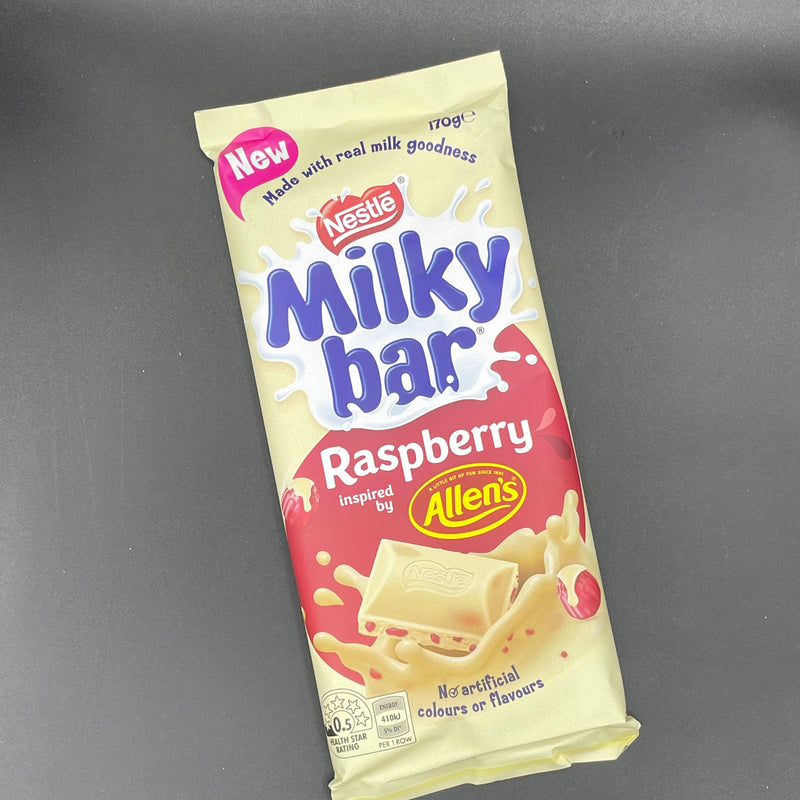 NEW Nestle Milky Bar Raspberry - Inspired By Allen’s Raspberries 170g (AUS) NEW