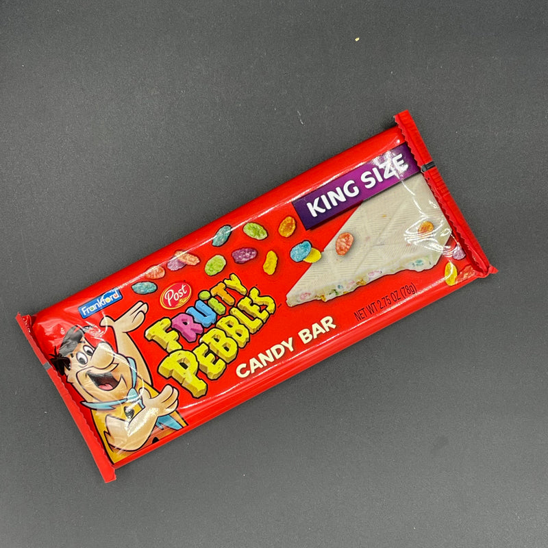 NEW Post Fruity Pebbles Candy Bar - White Chocolate, King Size 78g (USA) LIMITED EDITION
