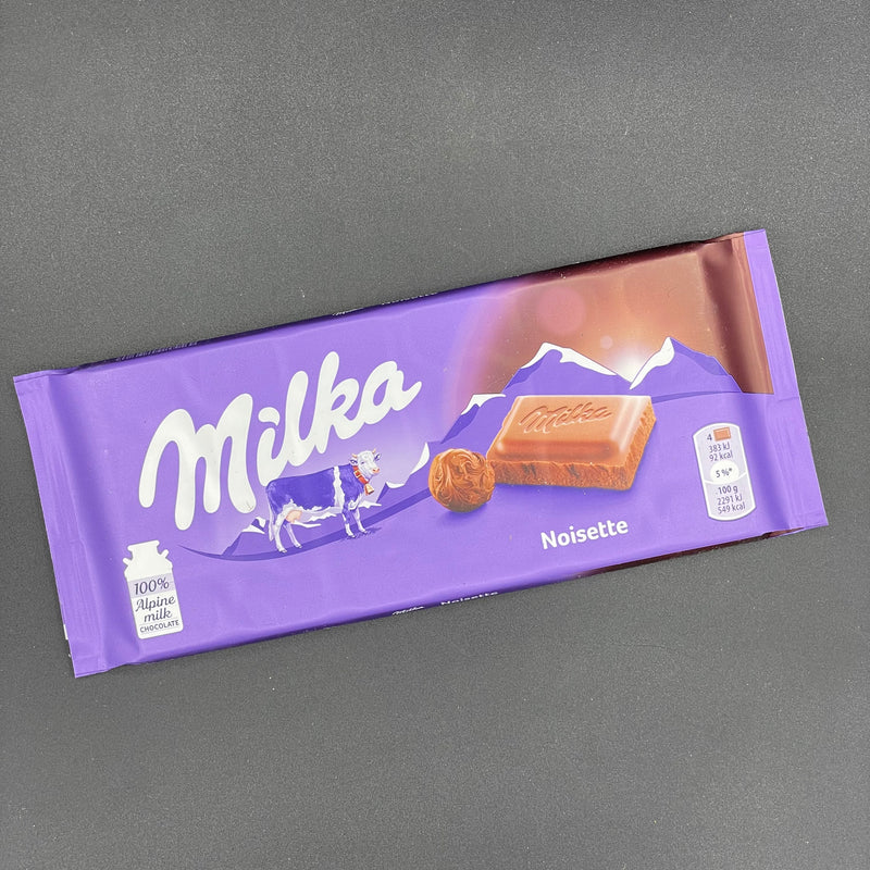 Milka Noisette - Hazelnut Nougat 100g Chocolate Block (EURO)