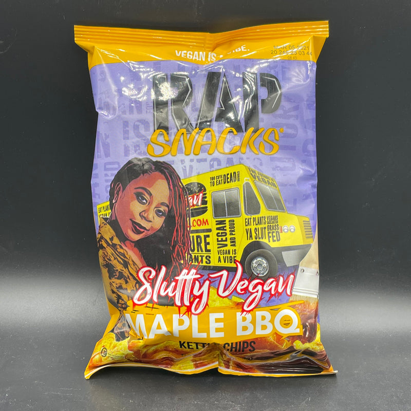 Rap Snacks - Slutty Vegan Maple Bacon Kettle Chips 53g (USA) SPECIAL- SHORT DATE
